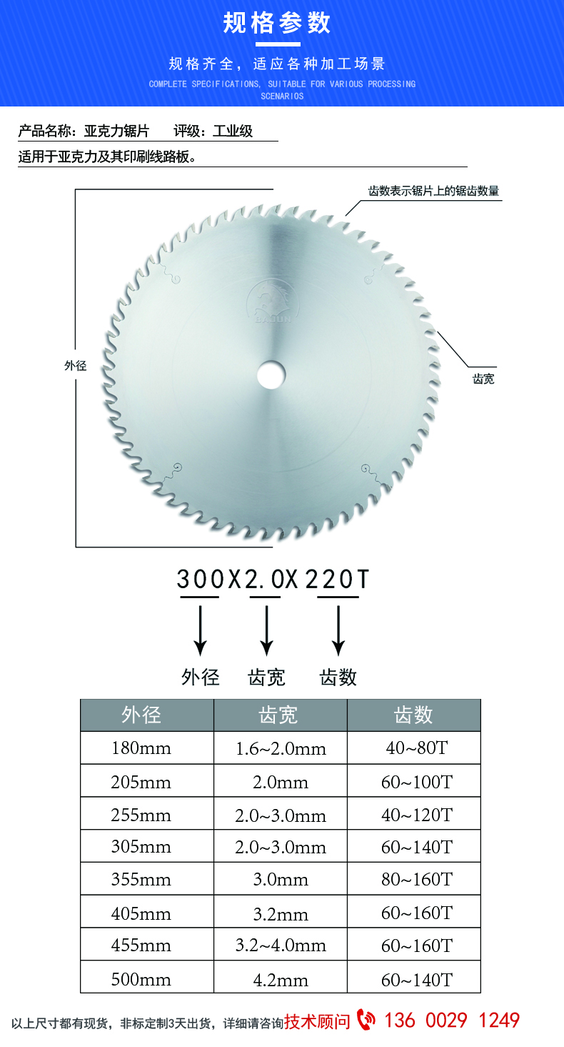 八駿亞克力鋸片